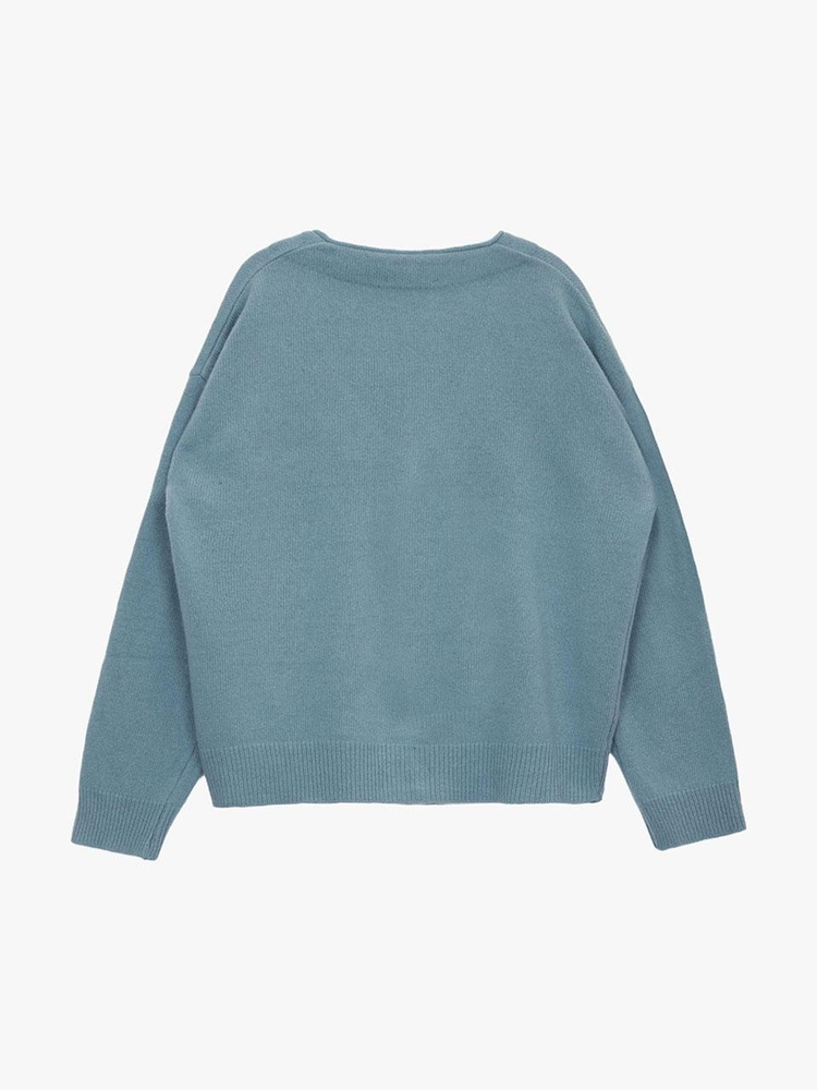 ROOMY CASHMERE KNIT CARDIGAN_SKY BLUE