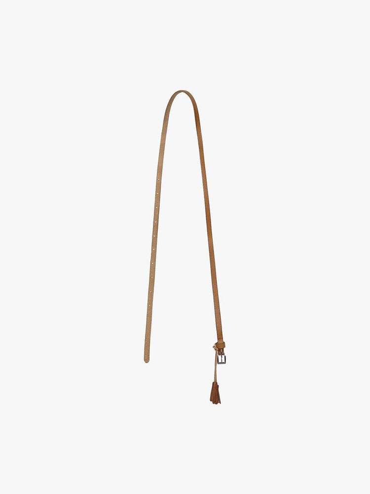 TASSEL BUCKLE BELT_CAMEL