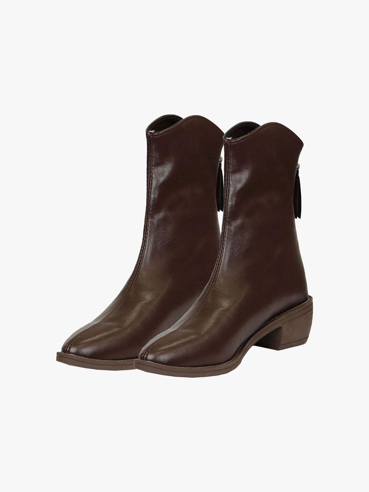 WESTERN ANKLE BOOTS_BROWN