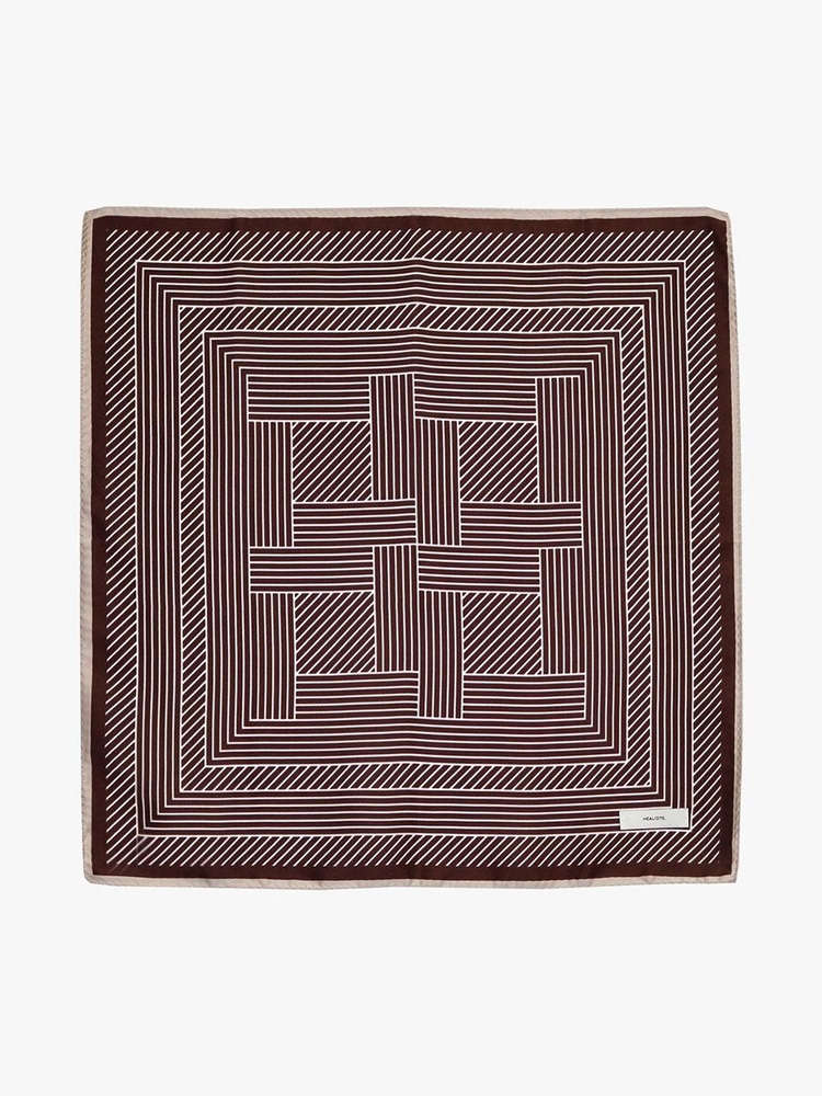 GEOMETRIC SCARF_BROWN