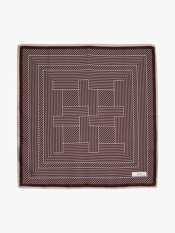 GEOMETRIC SCARF_BROWN