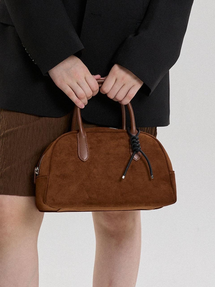 COMPACT BOSTON BAG_BROWN