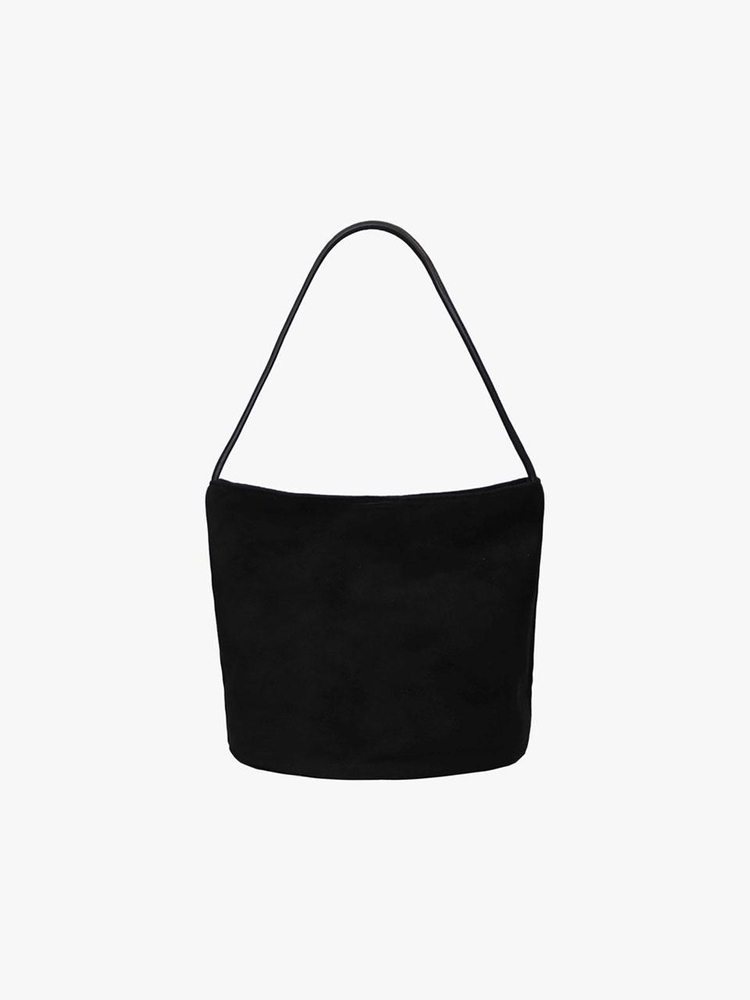 SUEDE BUCKET BAG_BLACK