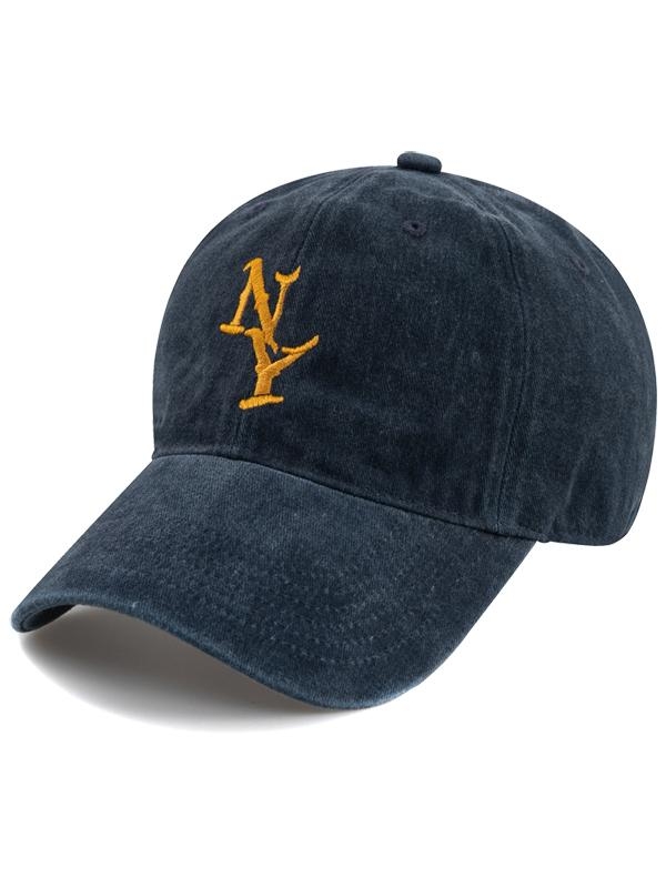 Vertical NY STONE WASHED CAP-NAVY