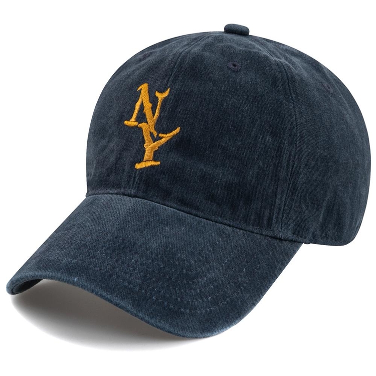 Vertical NY STONE WASHED CAP-NAVY