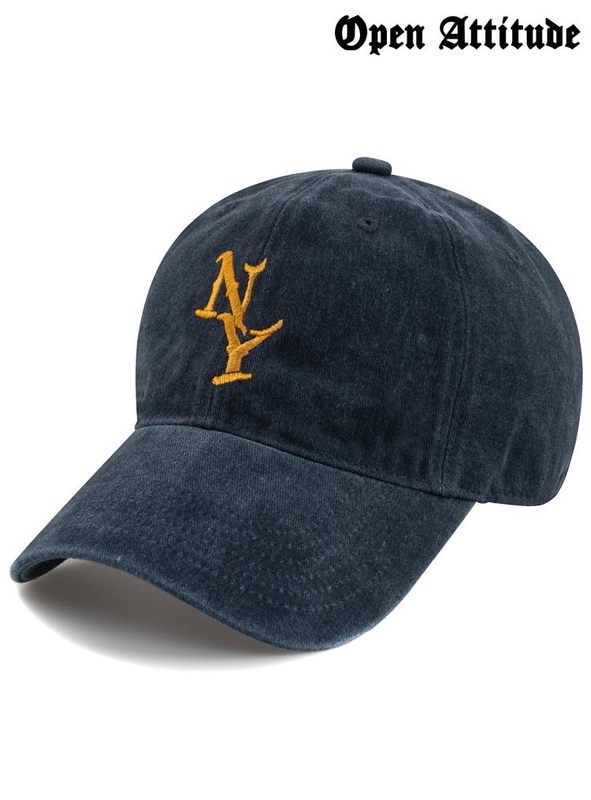 Vertical NY STONE WASHED CAP-NAVY