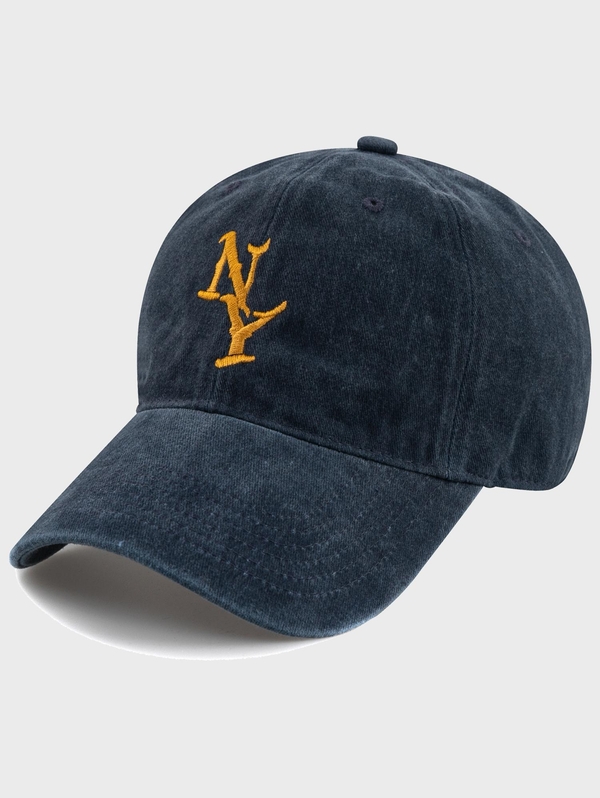 Vertical NY STONE WASHED CAP-NAVY