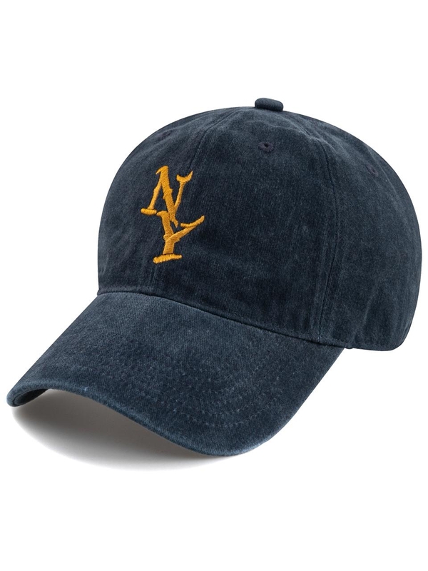 Vertical NY STONE WASHED CAP-NAVY