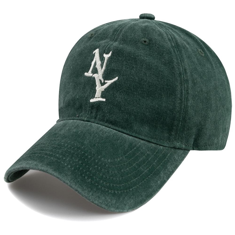 Vertical NY STONE WASHED CAP-GREEN