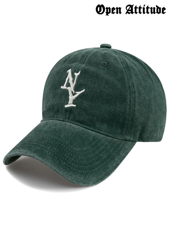 Vertical NY STONE WASHED CAP-GREEN