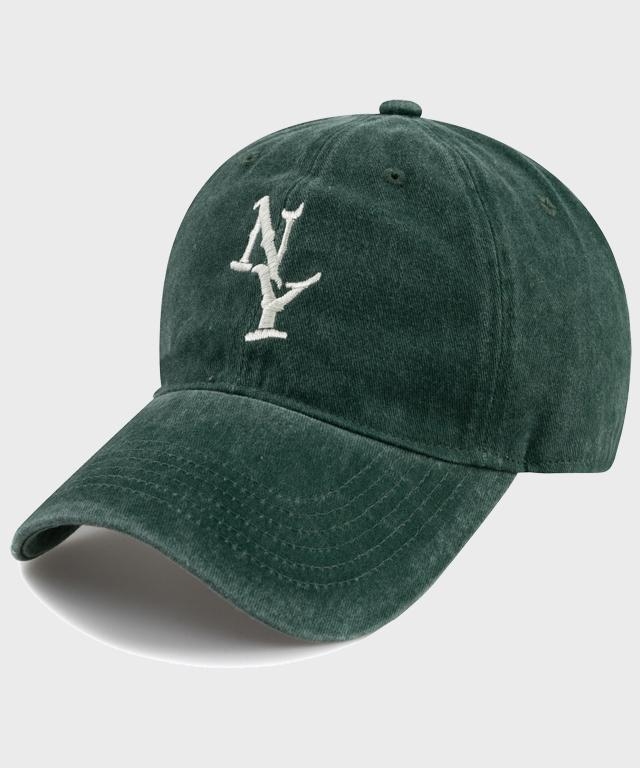 Vertical NY STONE WASHED CAP-GREEN