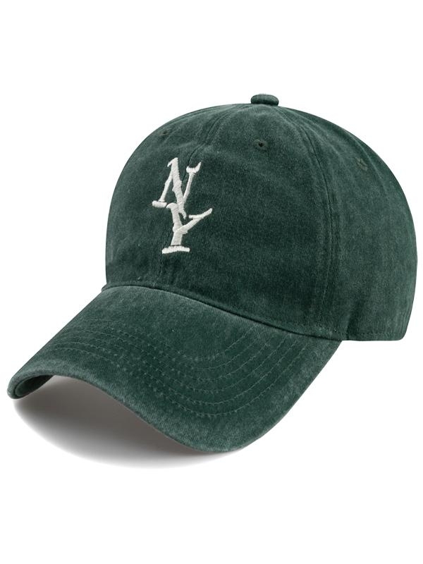 Vertical NY STONE WASHED CAP-GREEN