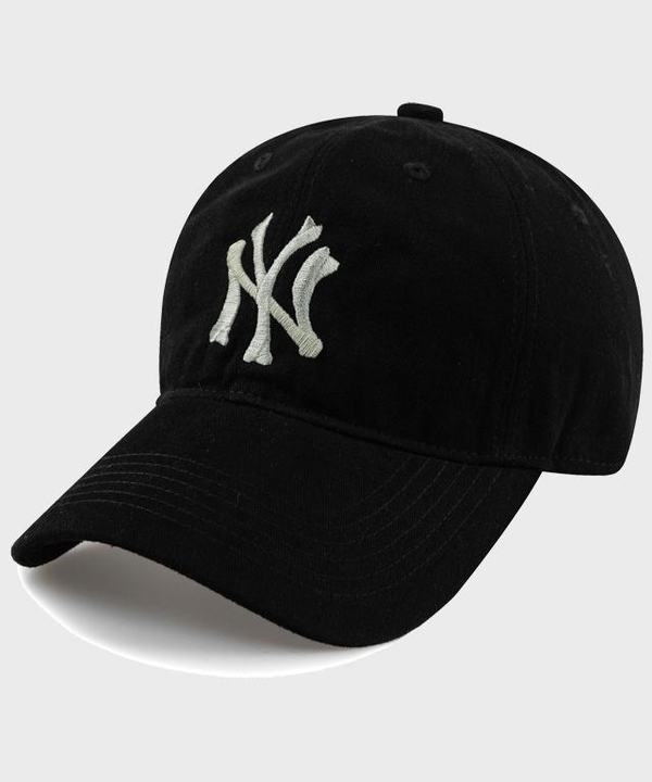 Unique NY COTTON BALL CAP-BLACK