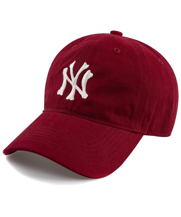 Unique NY COTTON BALL CAP-RED WINE