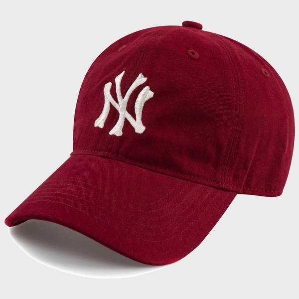 Unique NY COTTON BALL CAP-RED WINE