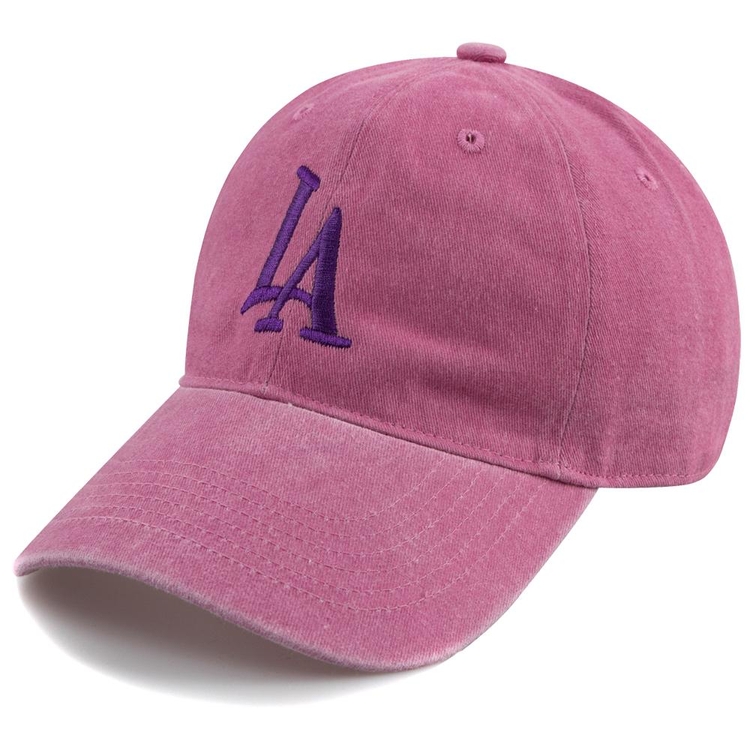 L.A STONE WASHED CAP-PINK