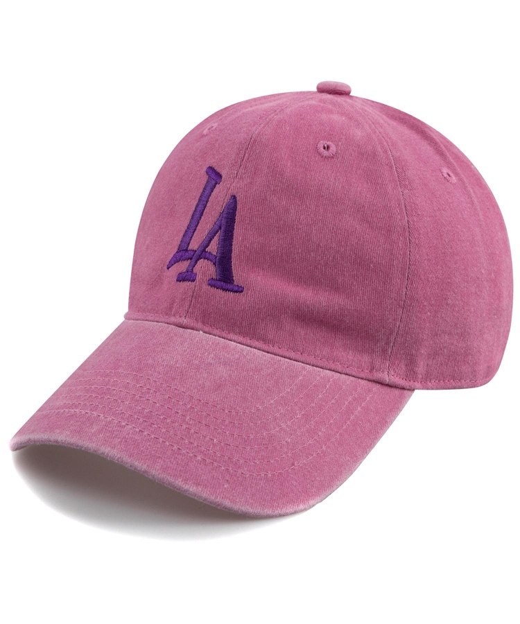 L.A STONE WASHED CAP-PINK