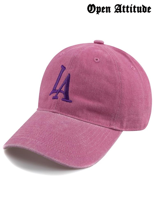 L.A STONE WASHED CAP-PINK