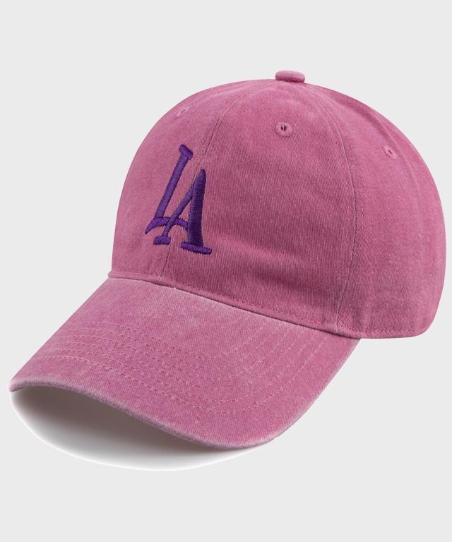 L.A STONE WASHED CAP-PINK