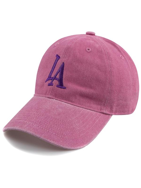 L.A STONE WASHED CAP-PINK