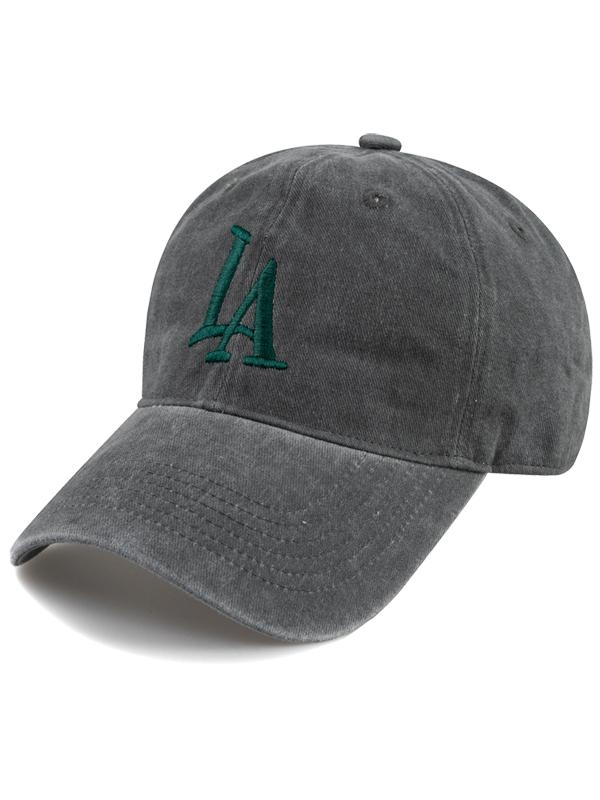 L.A STONE WASHED CAP-GRAY