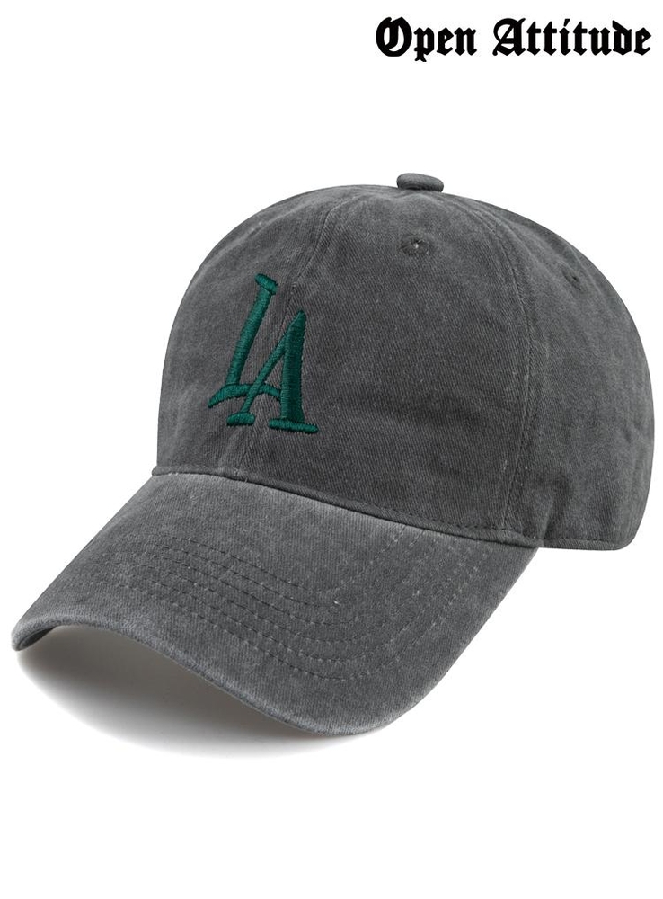 L.A STONE WASHED CAP-GRAY