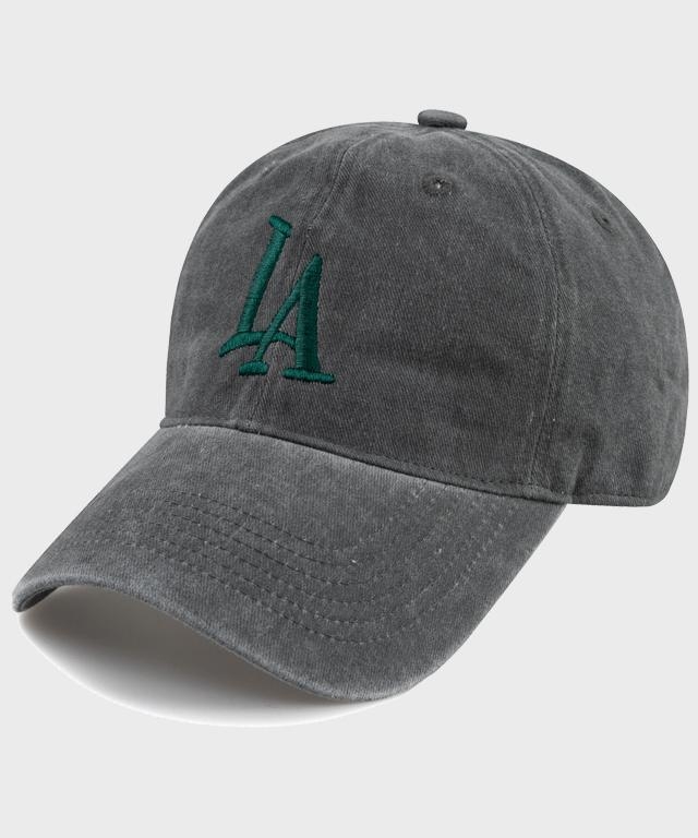 L.A STONE WASHED CAP-GRAY