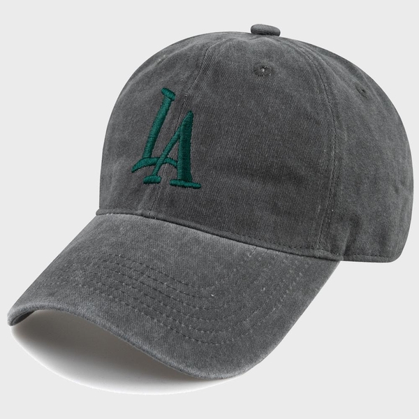 L.A STONE WASHED CAP-GRAY