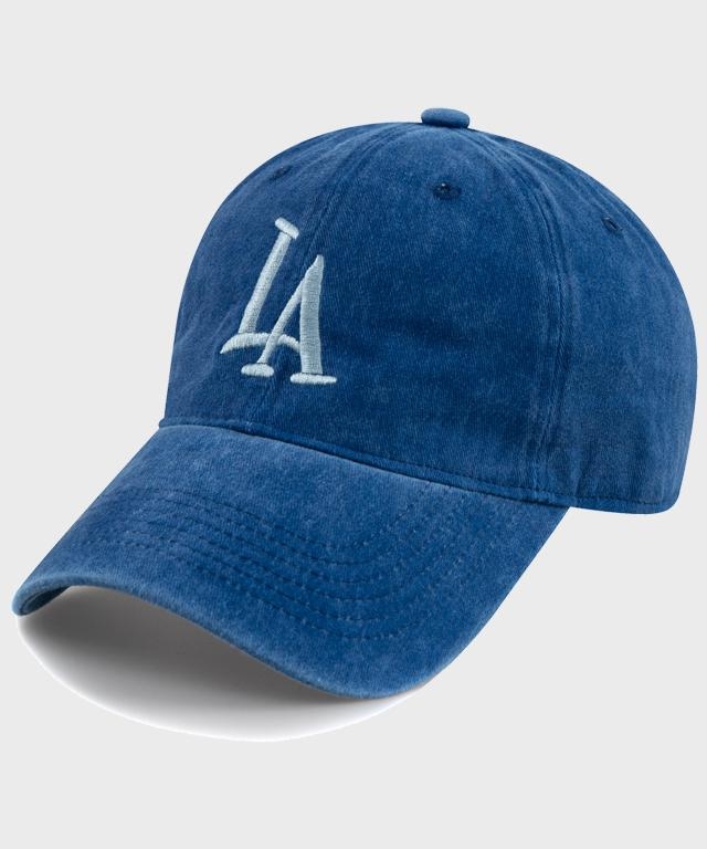 L.A STONE WASHED CAP-BLUE