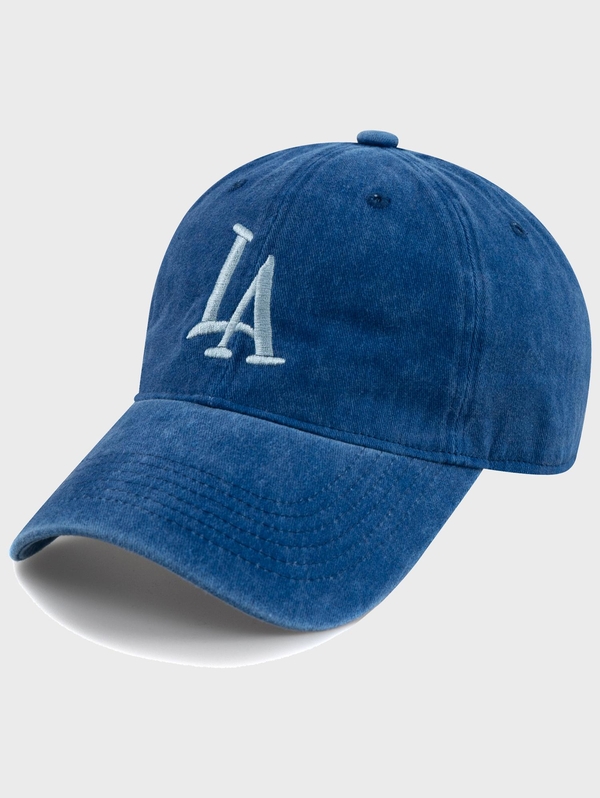 L.A STONE WASHED CAP-BLUE