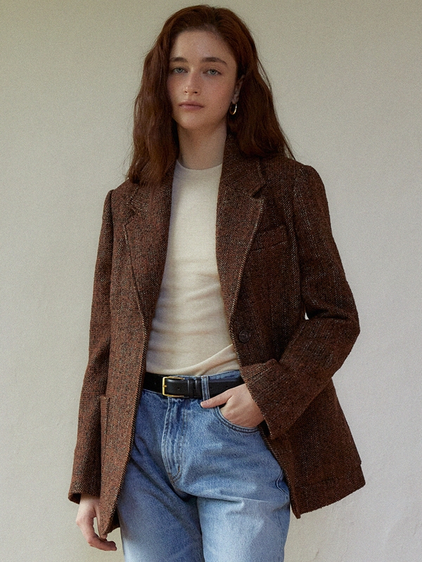 Tweed jacket (brick)