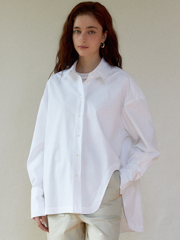 Side-wave boxy shirt (white)