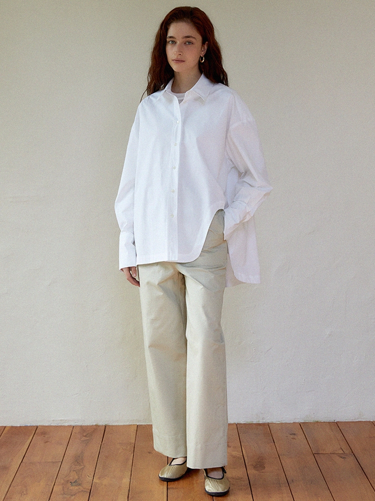 Side-wave boxy shirt (white)