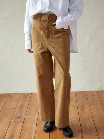 Pocket wide pants (brown)