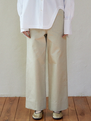 Pocket wide pants (light khaki)