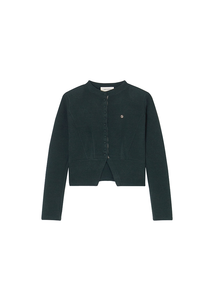 Quarry Wool Cardigan Knitwear _ Green