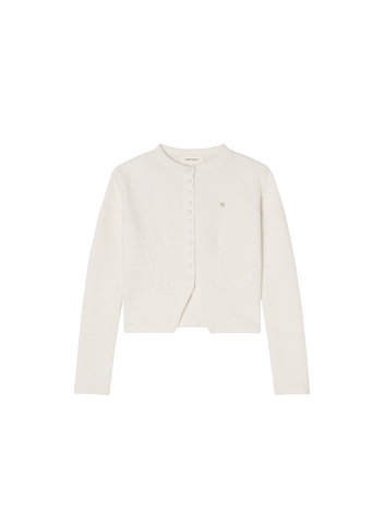 Quarry Wool Cardigan Knitwear _ White