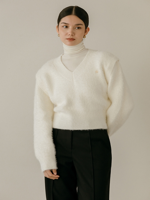 Lenna Wool Turtleneck T-Shirt _ Ivory