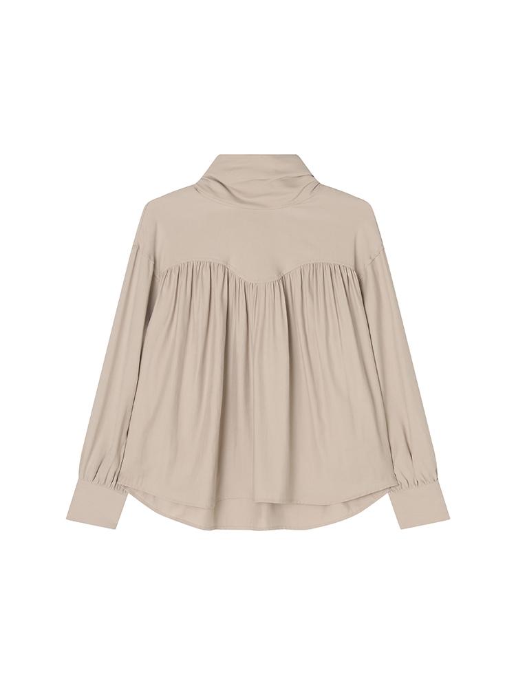 Analeigh Tie Blouse _ Beige