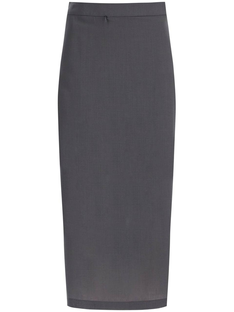 팔로마 울 FW24 midi skirt with zipper TV4101203 GREY