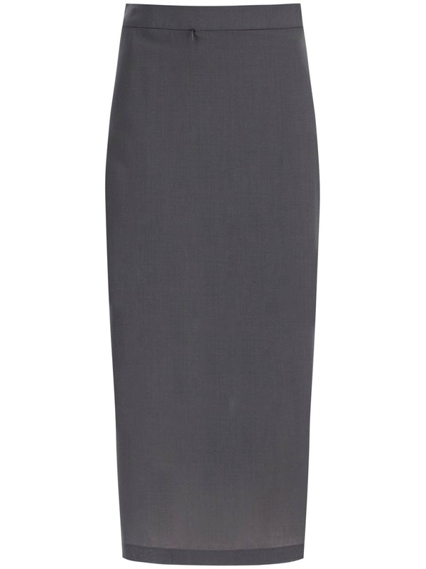 팔로마 울 FW24 midi skirt with zipper TV4101203 GREY