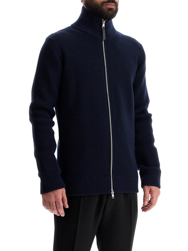 메종마르지엘라 FW24 zip-up cardigan with SI1HA0013 S17781 NAVY