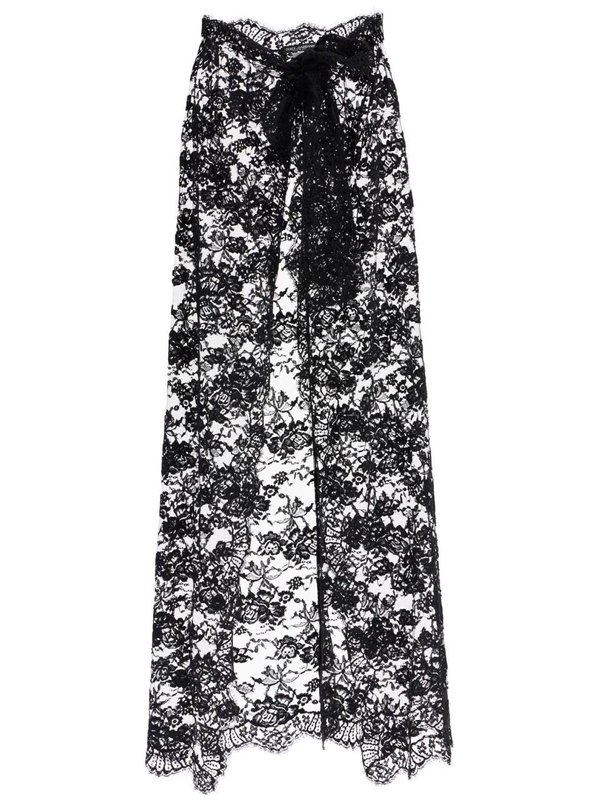 돌체앤가바나 FW24 long lace maxi skirt F4CZIT HLM6T NERO