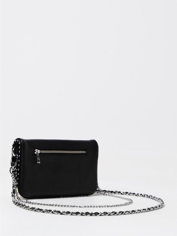 쟈딕 앤 볼테르 FW24 Zadig & Voltaire Rock Nano Bag in Grained Leather with Studs LWBA00006 001 Black