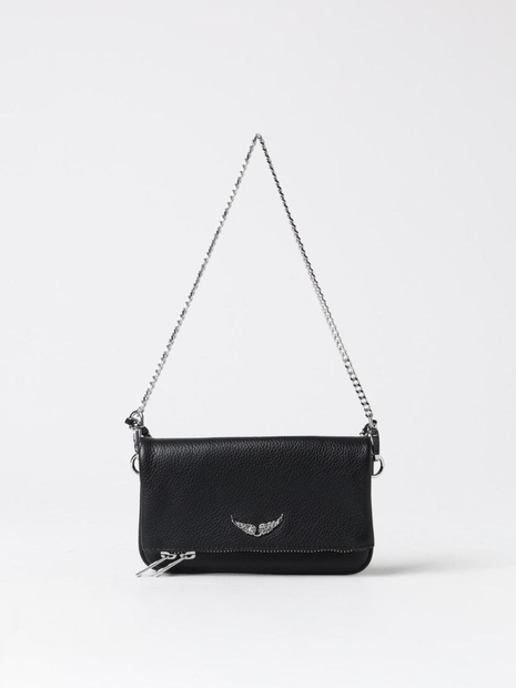 쟈딕 앤 볼테르 FW24 Zadig & Voltaire Rock Nano Clutch Bag in Grained Leather LWBA00005 001 Black