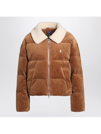 폴로 랄프로렌 FW24 Polo Ralph Lauren Camel-coloured corduroy down jacket 211947668001LE Pink