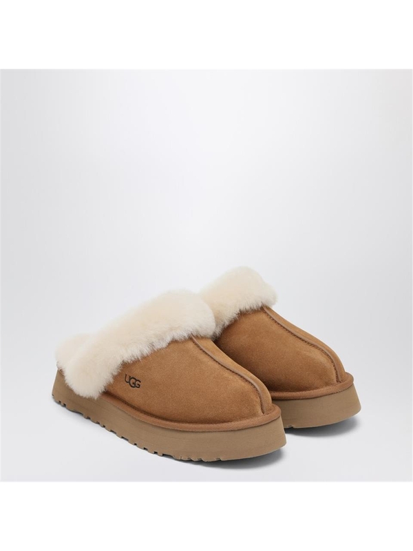 어그 FW24 UGG Disquette chestnut eather slip-ons 1122550SUE Brown