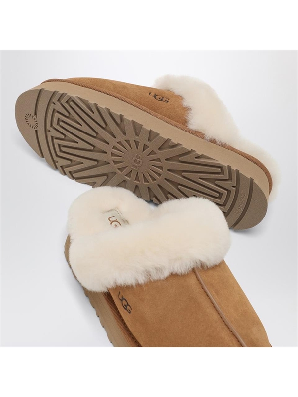 어그 FW24 UGG Disquette chestnut eather slip-ons 1122550SUE Brown