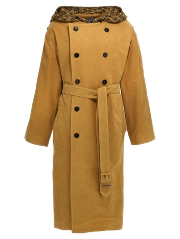 Y프로젝트 FW24 Two-material trench coat 203CO003DARKBEIGE Brown