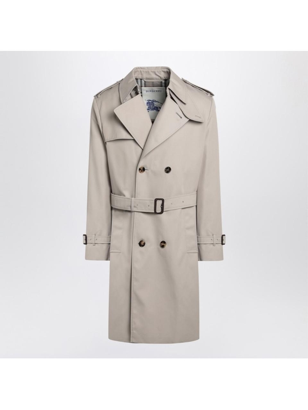 버버리 SS25 Burberry Heron-coloured cotton trench coat 8101309164175 Beige